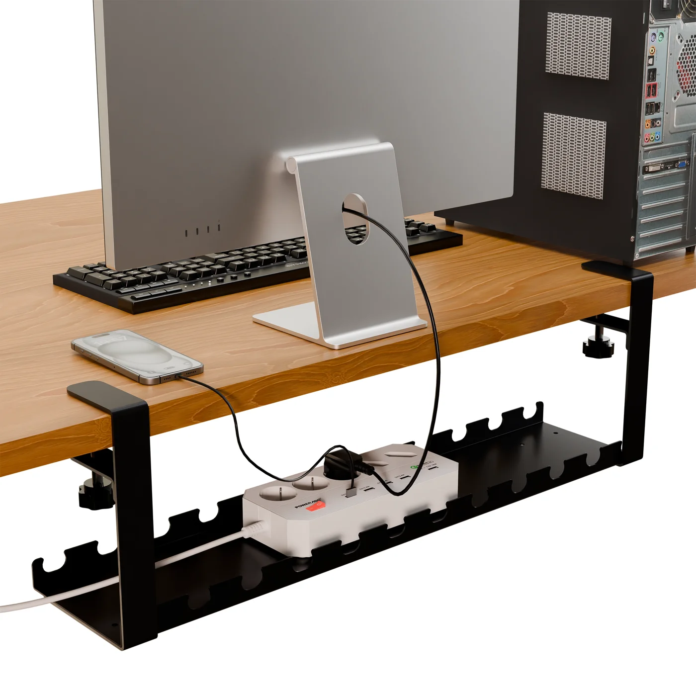 Under Desk Cable Management Tray